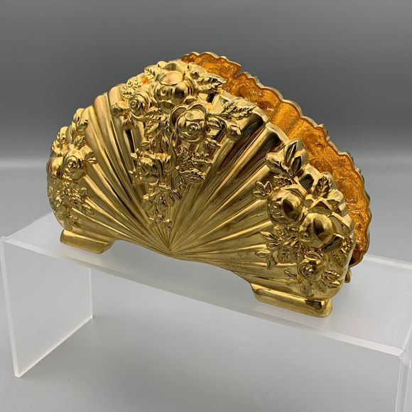 Royal Doulton Old Country Roses Silver Gold Collection Footed Napkin Holder - Picture 4 of 9